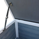 Cuccia per Gatti da Esterno 51x51x81,3 cm in Legno  Grigio e Bianco