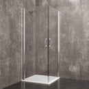 Box Doccia Angolare 90x90 cm in Cristallo Trasparente 6mm H190 Rizzetti Xilos