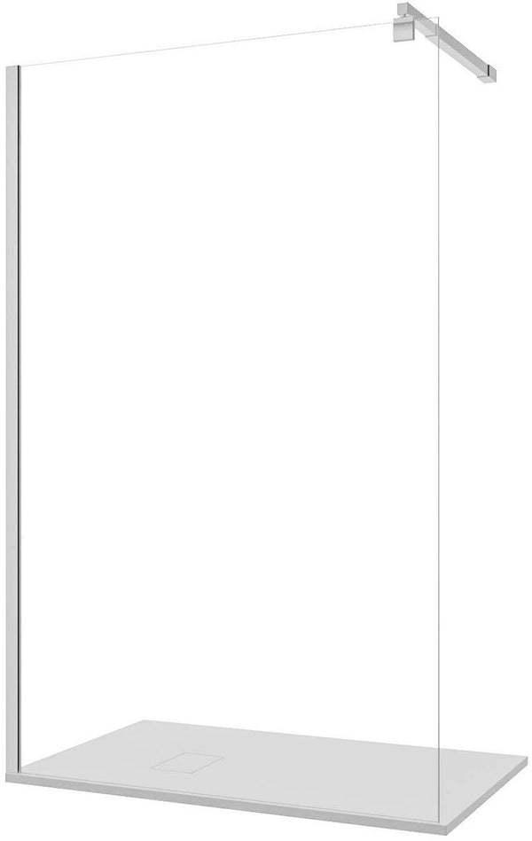 Paroi De Douche Walk En Cristal Transparent 8mm H195 Rizzetti Prague Différentes Tailles prezzo