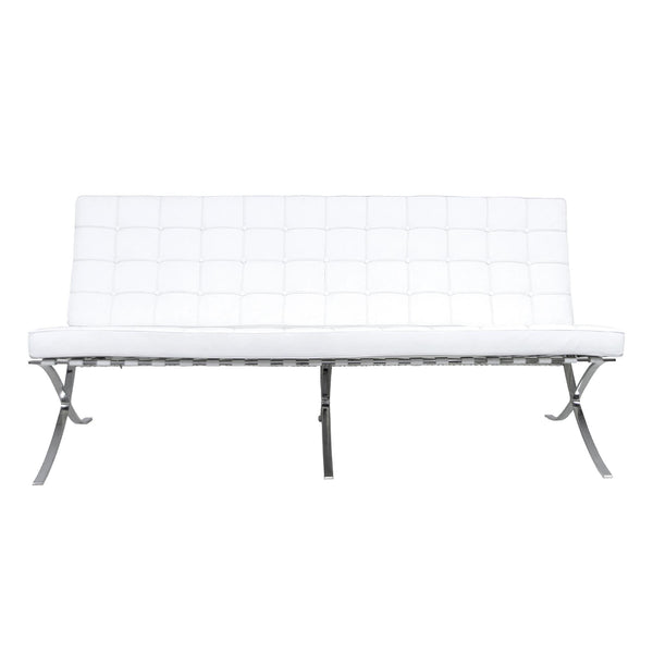 Canapé 3 places en simili cuir blanc Rizzetti Eloise online