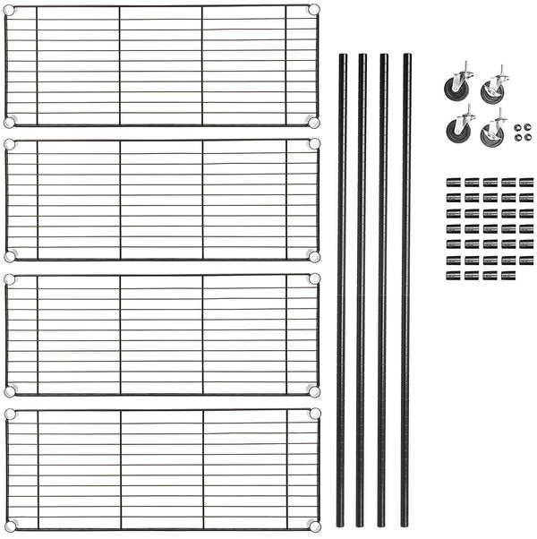 prezzo Étagère Rizzetti Jupiter 4 étagères en métal avec roulettes