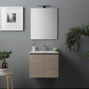 Mobile Bagno Sospeso 60 cm Lavabo 2 Ante + LED 30 cm Rizzetti Gibson Rovere