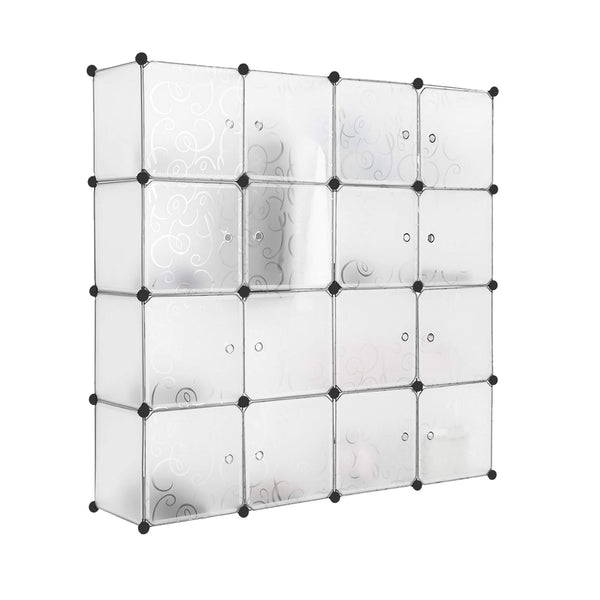 sconto Armoire Modulable 16 Cubes Rizzetti Cube16 Blanc