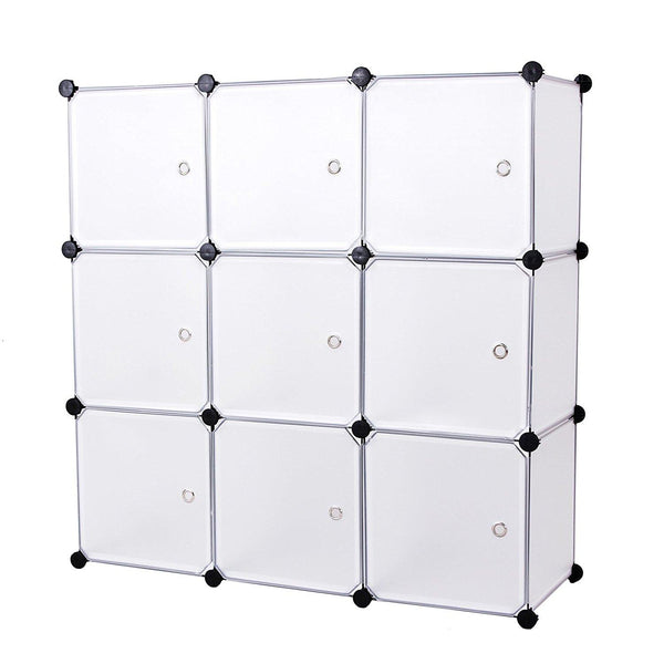 sconto Armadio Guardaroba Modulare 9 Cubi Rizzetti Cube Bianco
