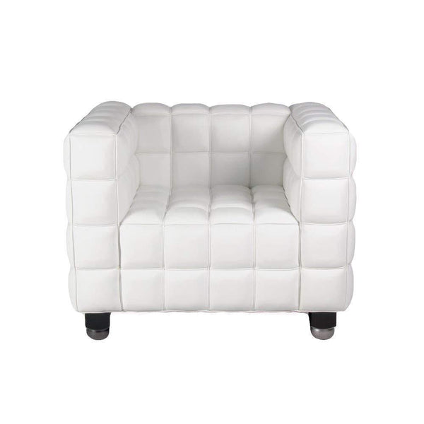 Fauteuil Rizzetti Manhattan en similicuir blanc sconto