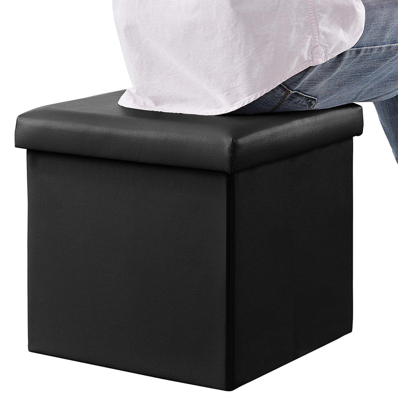 Pouf Panca Contenitore con Coperchio Rizzetti James Nero