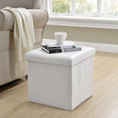 Pouf Panca Contenitore con Coperchio Rizzetti James Bianco