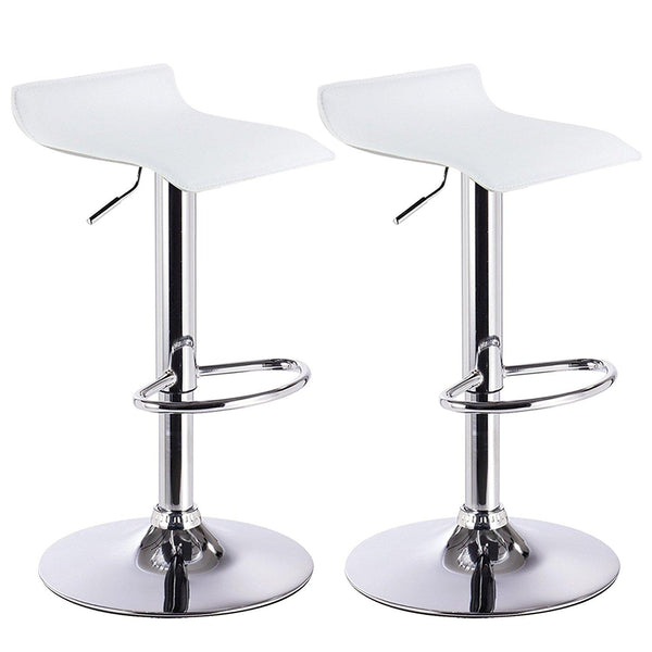 Tabouret pivotant réglable en similicuir blanc Rizzetti Artik sconto