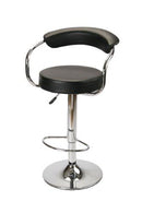Sgabello Girevole Regolabile in Similpelle Rizzetti High Nero