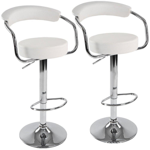Tabouret Pivotant Ajustable en Simili Cuir Blanc Rizzetti High prezzo