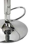 Sgabello Girevole Regolabile in Similpelle Rizzetti High Bianco