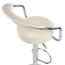 Sgabello Girevole Regolabile in Similpelle Rizzetti High Bianco