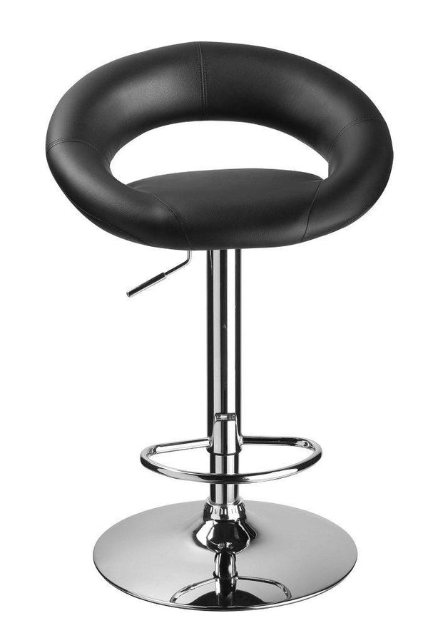 acquista Rizzetti Higher Noir Tabouret Pivotant Réglable en Simili Cuir