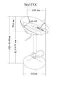 Sgabello Girevole Regolabile in Similpelle Rizzetti Higher Nero