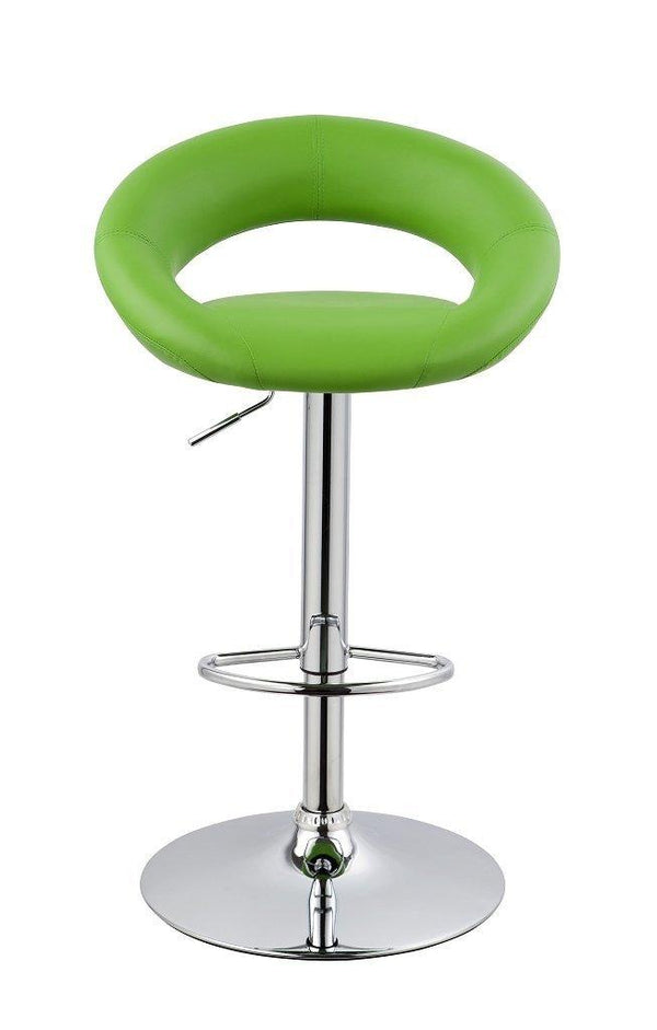 online Tabouret réglable pivotant en similicuir Rizzetti Higher vert