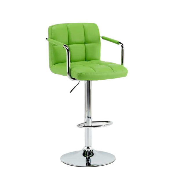 Tabouret pivotant réglable avec accoudoirs en similicuir Rizzetti Miranda vert online