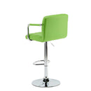Sgabello Girevole Regolabile con Braccioli in Similpelle Rizzetti Miranda Verde