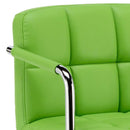 Sgabello Girevole Regolabile con Braccioli in Similpelle Rizzetti Miranda Verde