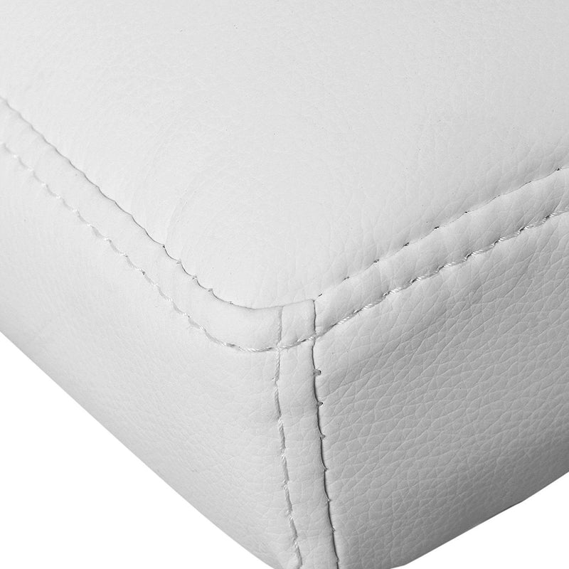 Sgabello Girevole Regolabile con Braccioli in Similpelle Rizzetti Miranda Bianco