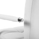 Sgabello Girevole Regolabile con Braccioli in Similpelle Rizzetti Miranda Bianco
