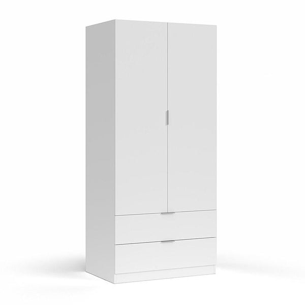sconto Armadio Guardaroba 81x52x180 cm 2 Ante 2 Cassetti Rizzetti Santa Clara Bianco