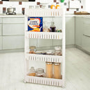 Carrello da Cucina in Polipropilene 54x12,5x103 cm 4 Ripiani Rizzetti Tiny