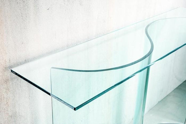 Console en Verre Trempé 120x30x72 cm Rizzetti Curve acquista