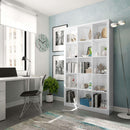 Libreria in Melaminico a 15 Scomparti 114x30x195 cm Rizzetti Rosalie Bianco Lucido