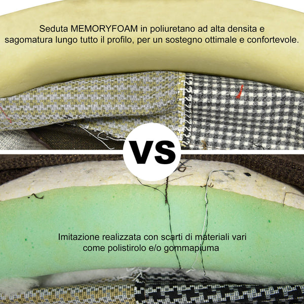 prezzo Fauteuil avec dossier haut rembourré en patchwork et pieds en bois Rizzetti