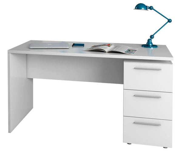 sconto Bureau avec 3 Tiroirs 138x60x74 cm Rizzetti Rex Mélamine