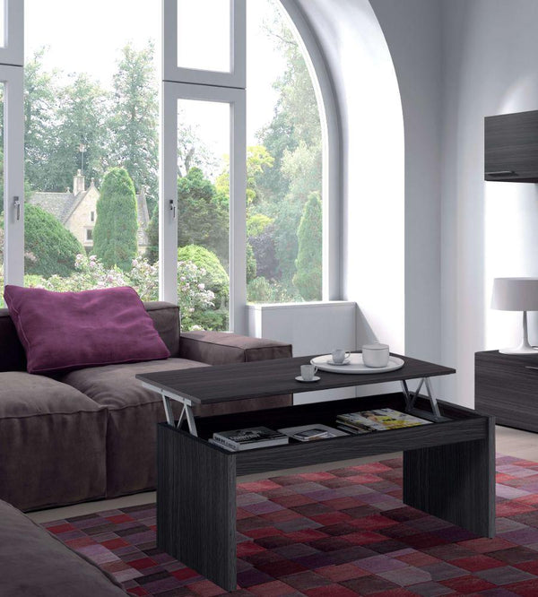 Table Basse Convertible 100x50x43/52 cm Rizzetti Superior Gris Frêne prezzo