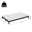 Lettino Prendisole da Giardino Matrimoniale in Rattan  Nero e Bianco