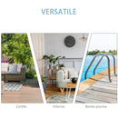 Set 2 Lettini Prendisole con Tavolino in Rattan  Nero e Bianco