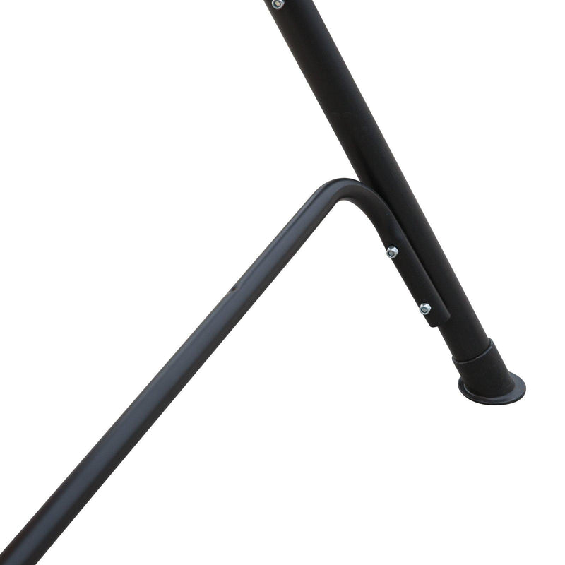 Dondolo da Giardino 2 Posti per Giardino con Tavolino  Nero e Beige