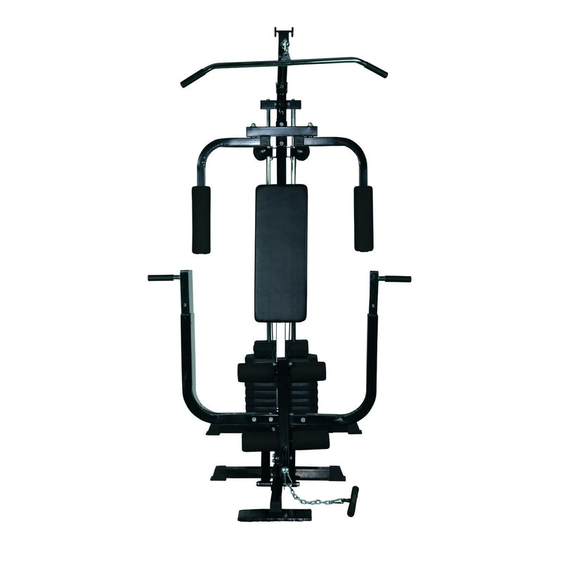 Stazione Multifunzione 156x113x205 cm per Allenamento in Acciaio  Nera