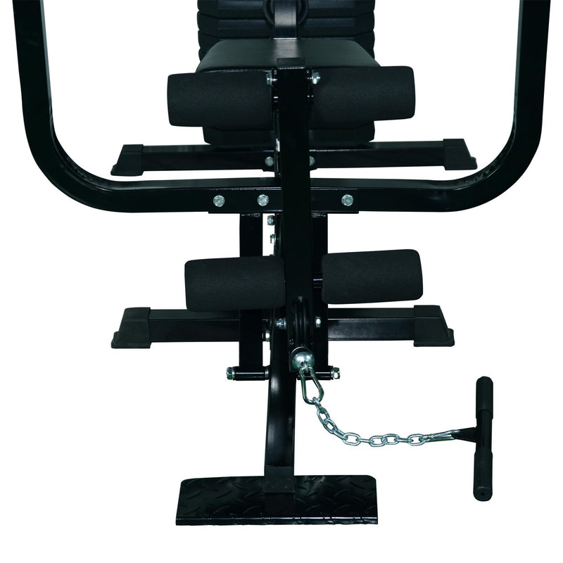 Stazione Multifunzione 156x113x205 cm per Allenamento in Acciaio  Nera