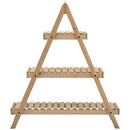 Portapiante Fioriera 3 Livelli 86x28x100 cm Piramide in Legno di Abete Bianco 