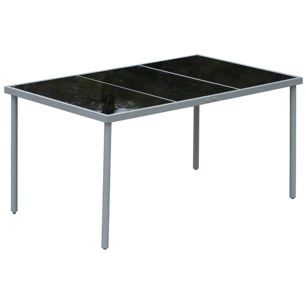 acquista Ensemble table et 6 chaises de jardin en textilène gris et noir