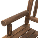 Panchina da Giardino a Dondolo 2 Posti 112x67x93 cm in Legno di Abete  Rustico