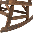 Panchina da Giardino a Dondolo 2 Posti 112x67x93 cm in Legno di Abete  Rustico