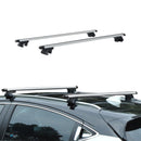 Barre Portapacchi per Auto 125x5,5x7 cm con Serratura e Chiavi in Lega di Alluminio 