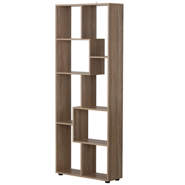 Bibliothèque 8 étagères 70x24x178 cm en bois marron acquista