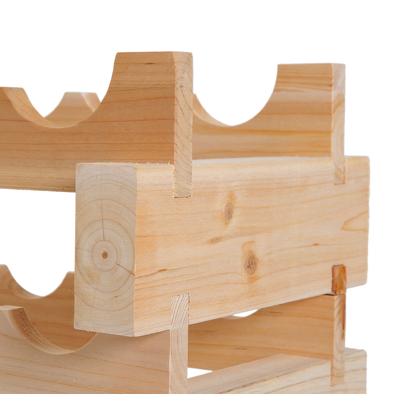 Scaffale Portabottiglie 6 Ripiani 72 Bottiglie 114x28x80 cm in Legno di Pino 