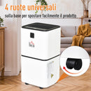 Deumidificatore 2L Massimo 25m2 Capacità 11,2L/24h 178W  Bianco