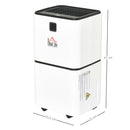 Deumidificatore 2L Massimo 25m2 Capacità 11,2L/24h 178W  Bianco