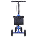 Deambulatore Pieghevole per Ginocchio 4 Ruote  Blu