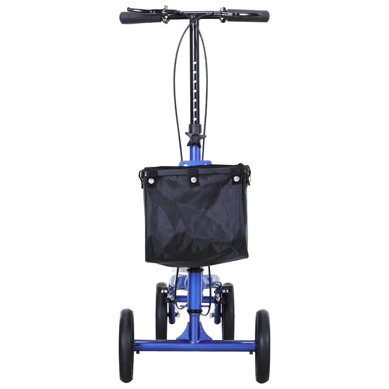 Deambulatore Pieghevole per Ginocchio 4 Ruote  Blu