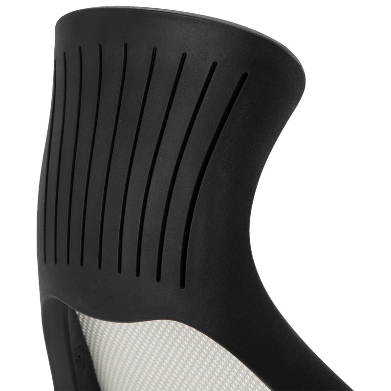 Sedia da Ufficio Operativa Ergonomica in Tessuto  Nero e Bianco