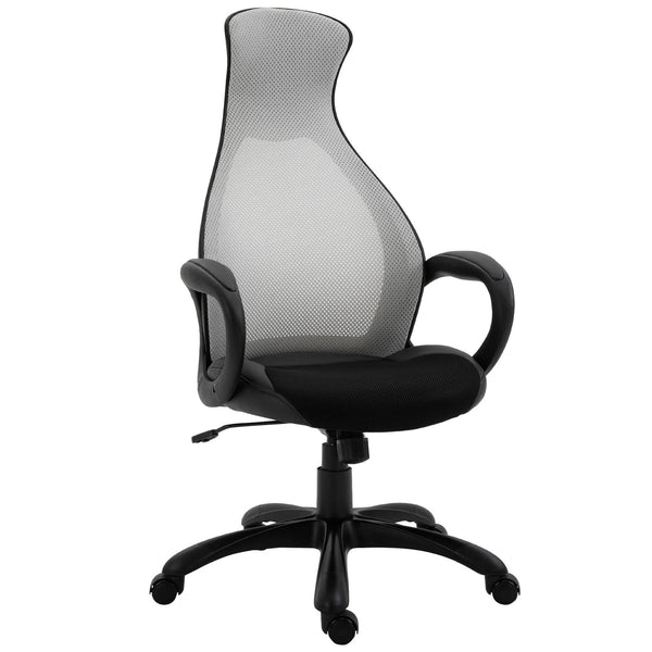 Chaise de bureau opérationnelle ergonomique en tissu noir et blanc sconto