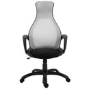 Sedia da Ufficio Operativa Ergonomica in Tessuto  Nero e Bianco